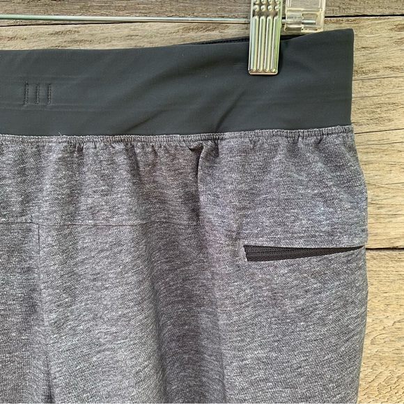 Lululemon THE Short Men M Linerless 9” Updated Heather Texture Printed Grey Coal - Picture 11 of 13